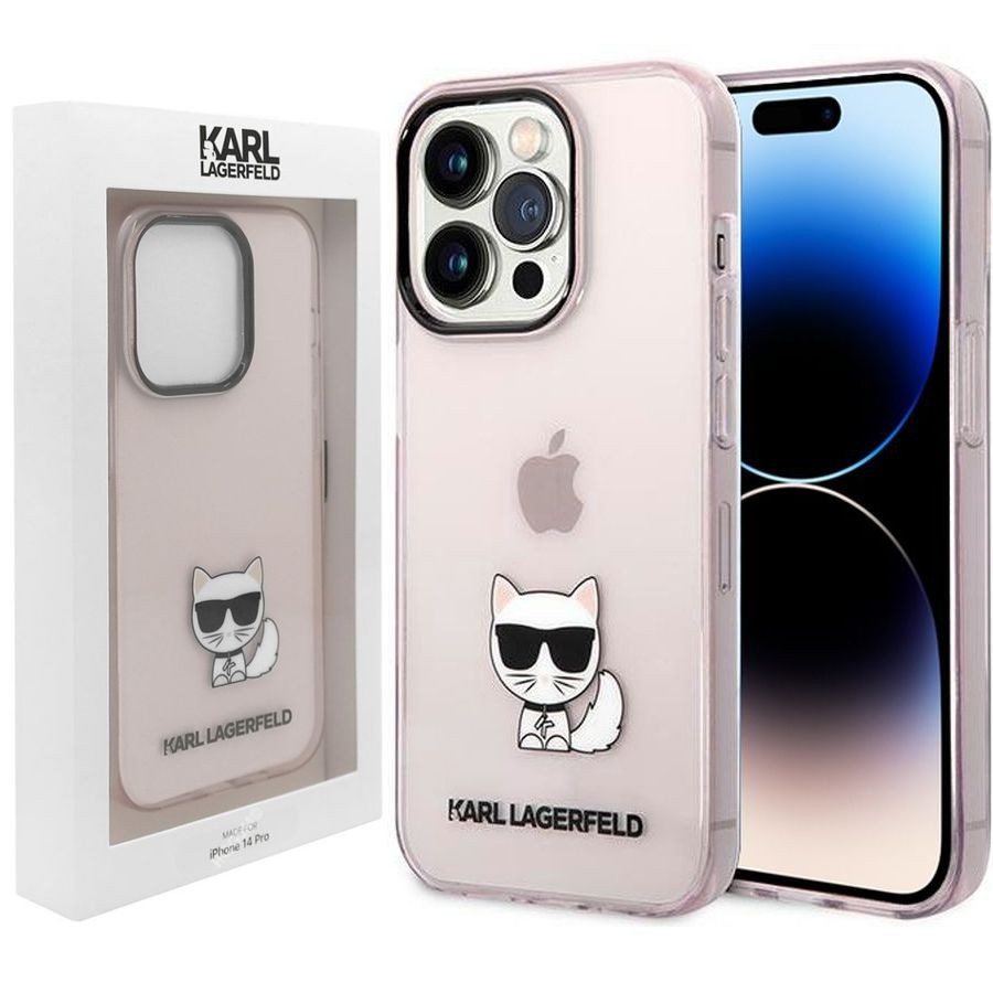 Etui Karl Lagerfeld HardCase | Choupette | Pink do Apple iPhone 14 Pro