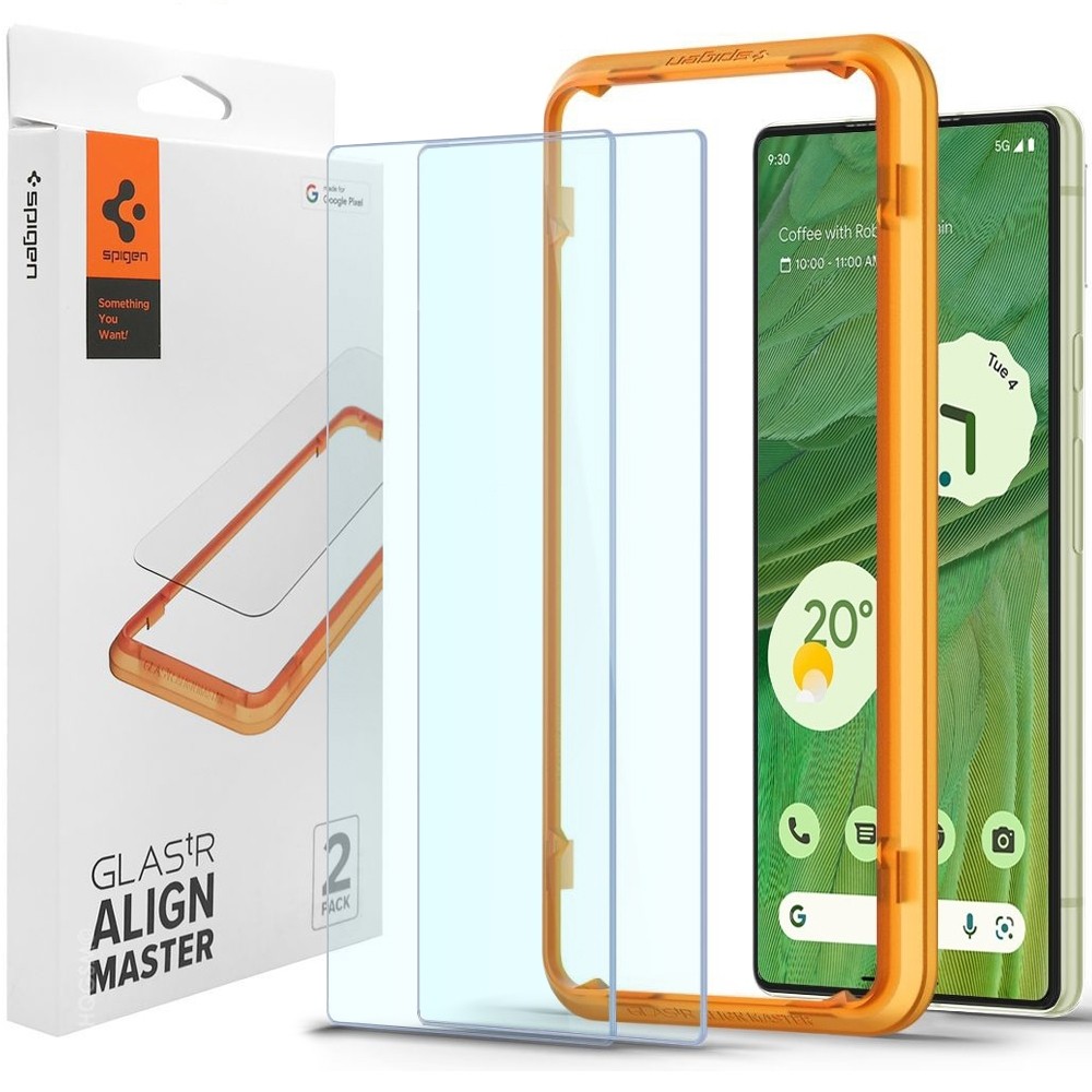 Szkło Hartowane SPIGEN GLAS.tR Align Master | 2szt + Ramka Instalacyjna do Google Pixel 7 |