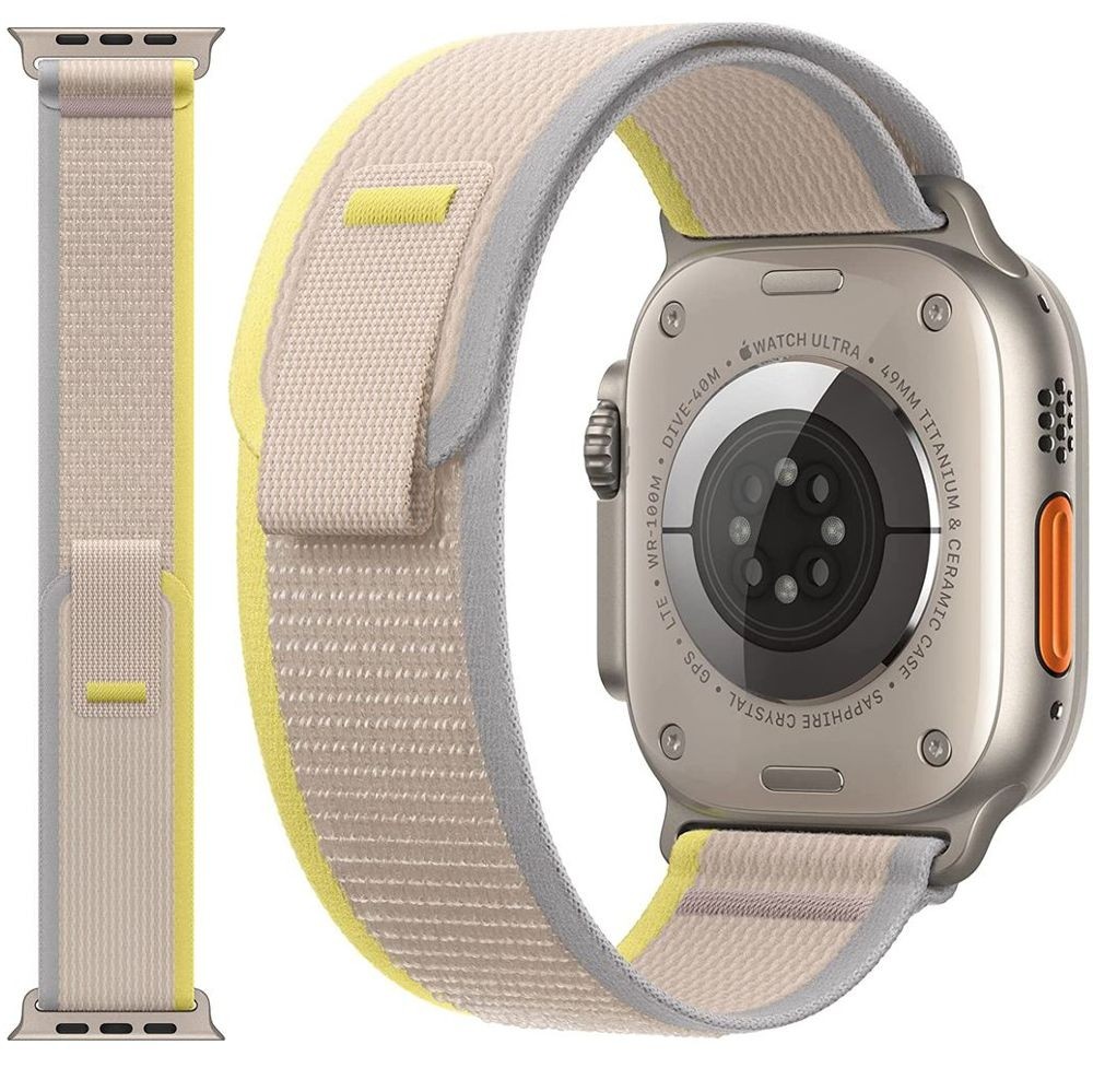 Pasek Velcro Nylon | Beige do Apple Watch Ultra 1/2