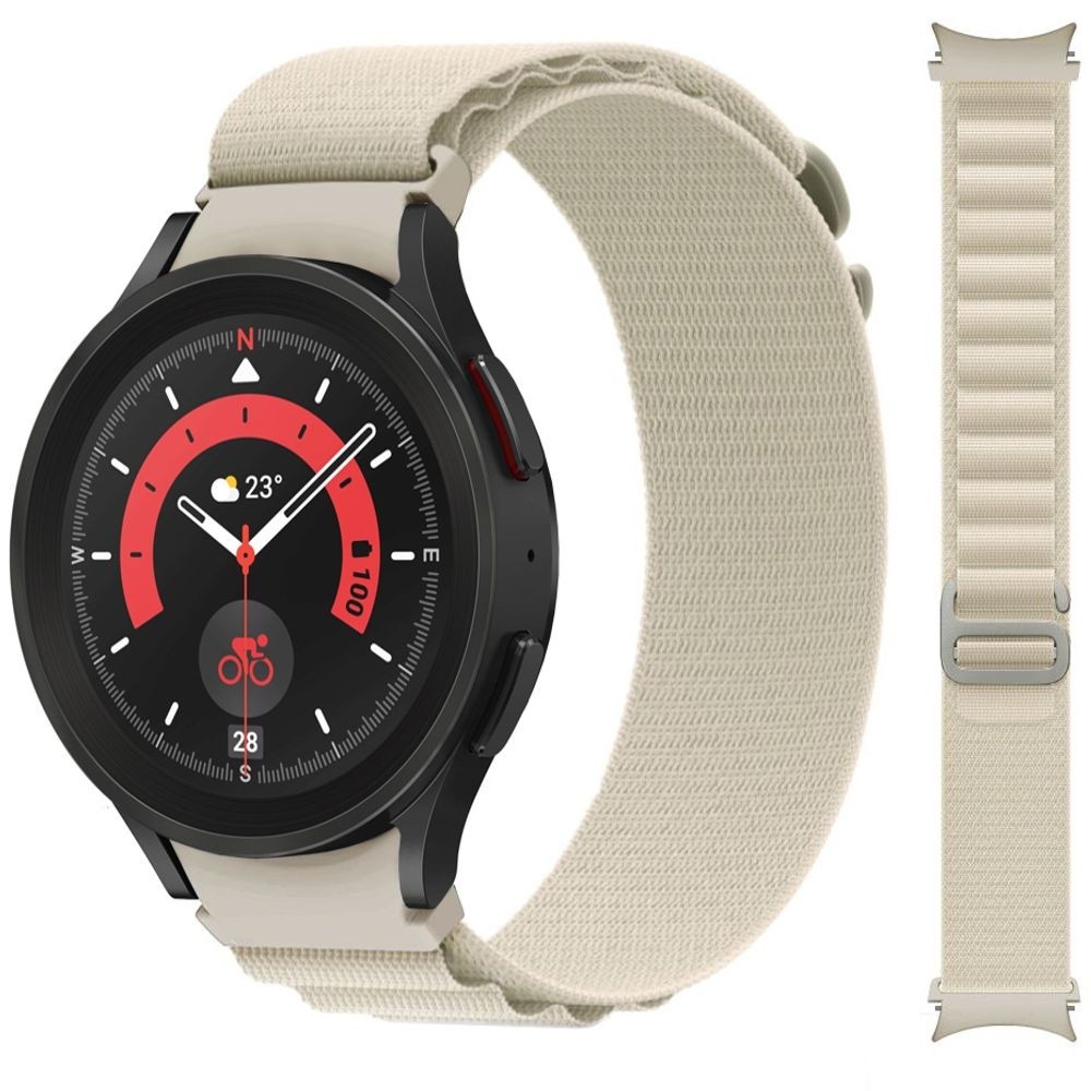 Pasek Nylon LOOP | Beige do Samsung Galaxy Watch 5 / Pro