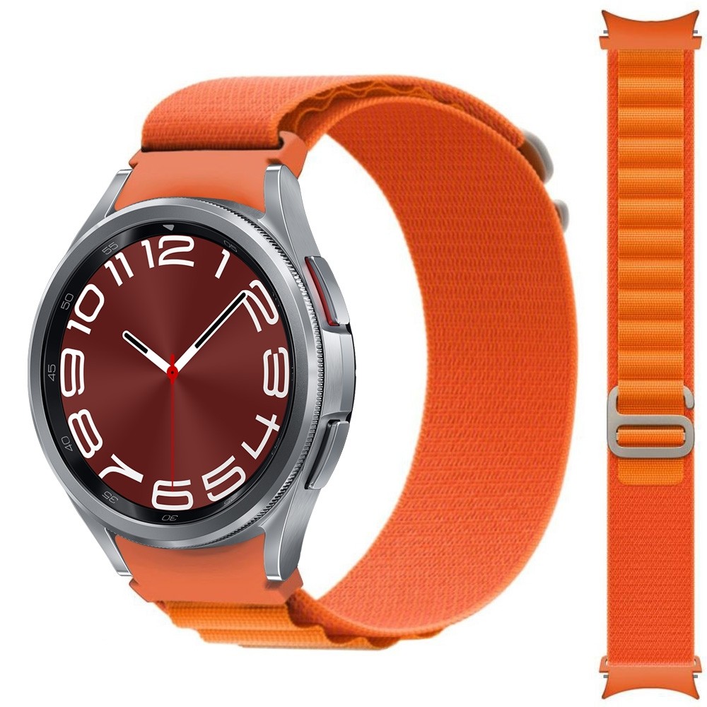 Pasek Nylon LOOP | Orange do Samsung Galaxy Watch 6 Classic 43/47mm