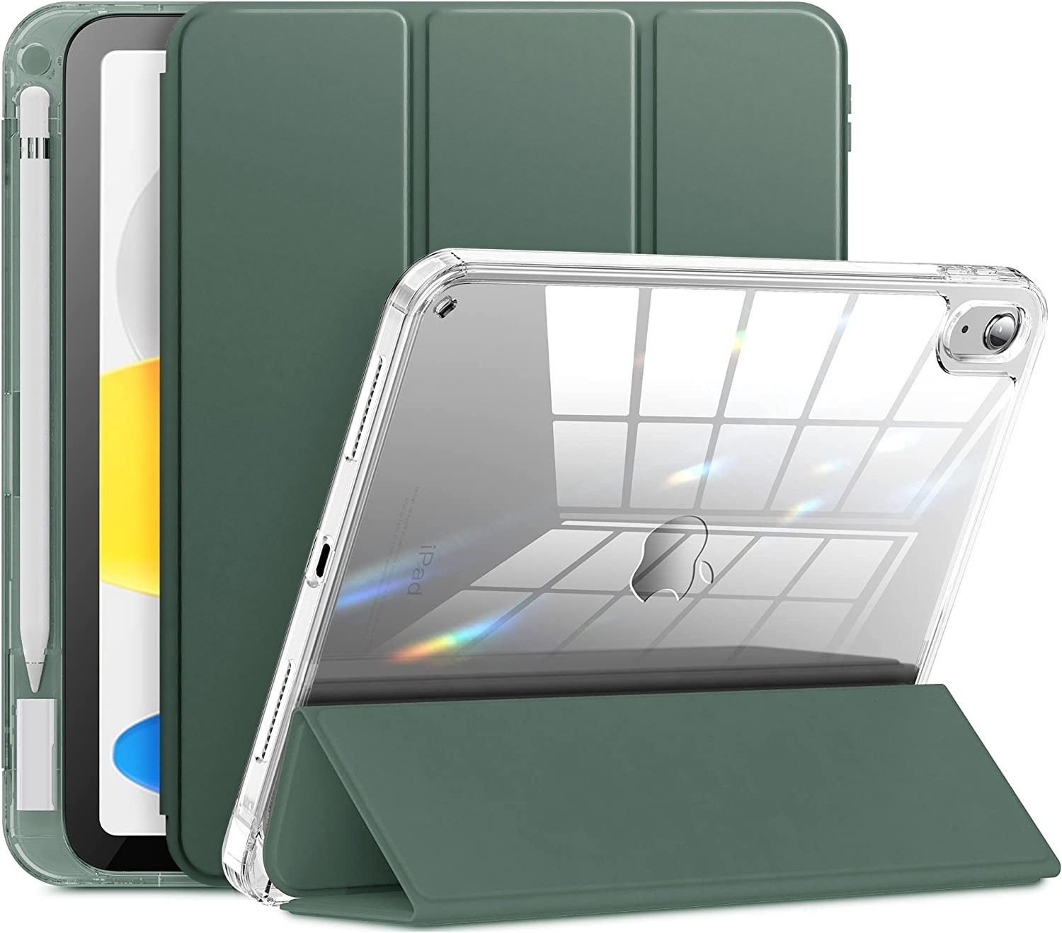 Etui Smart Hybrid z Uchwytem na Rysik | Crystal Green do Apple iPad 10.9 2022 10th gen
