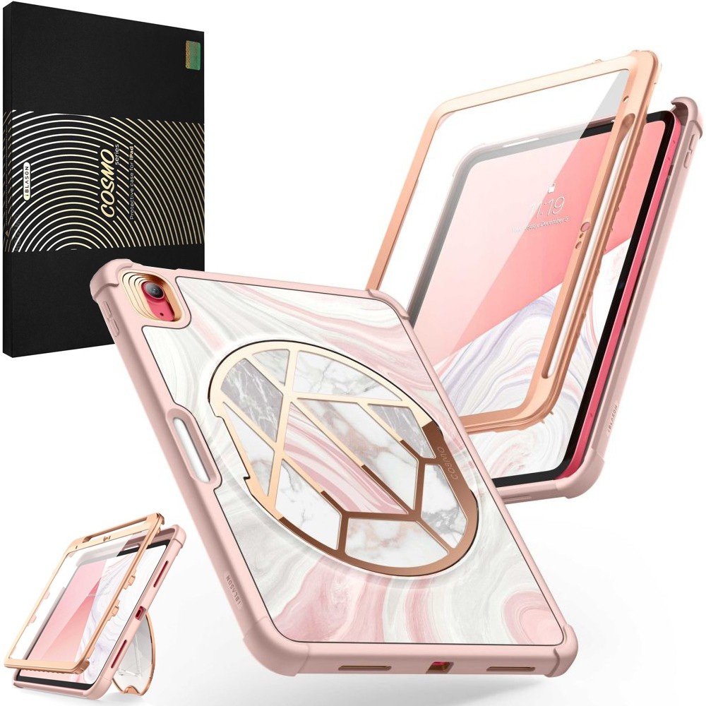 Etui SUPCASE Cosmo Przód Tył | Marble Pink do Apple iPad 10.9 2022 10th gen