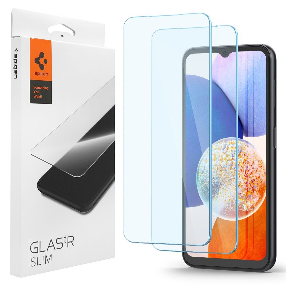 2x Szkło Hartowane SPIGEN GLAS.tR Slim do Samsung Galaxy A14 4G / 5G