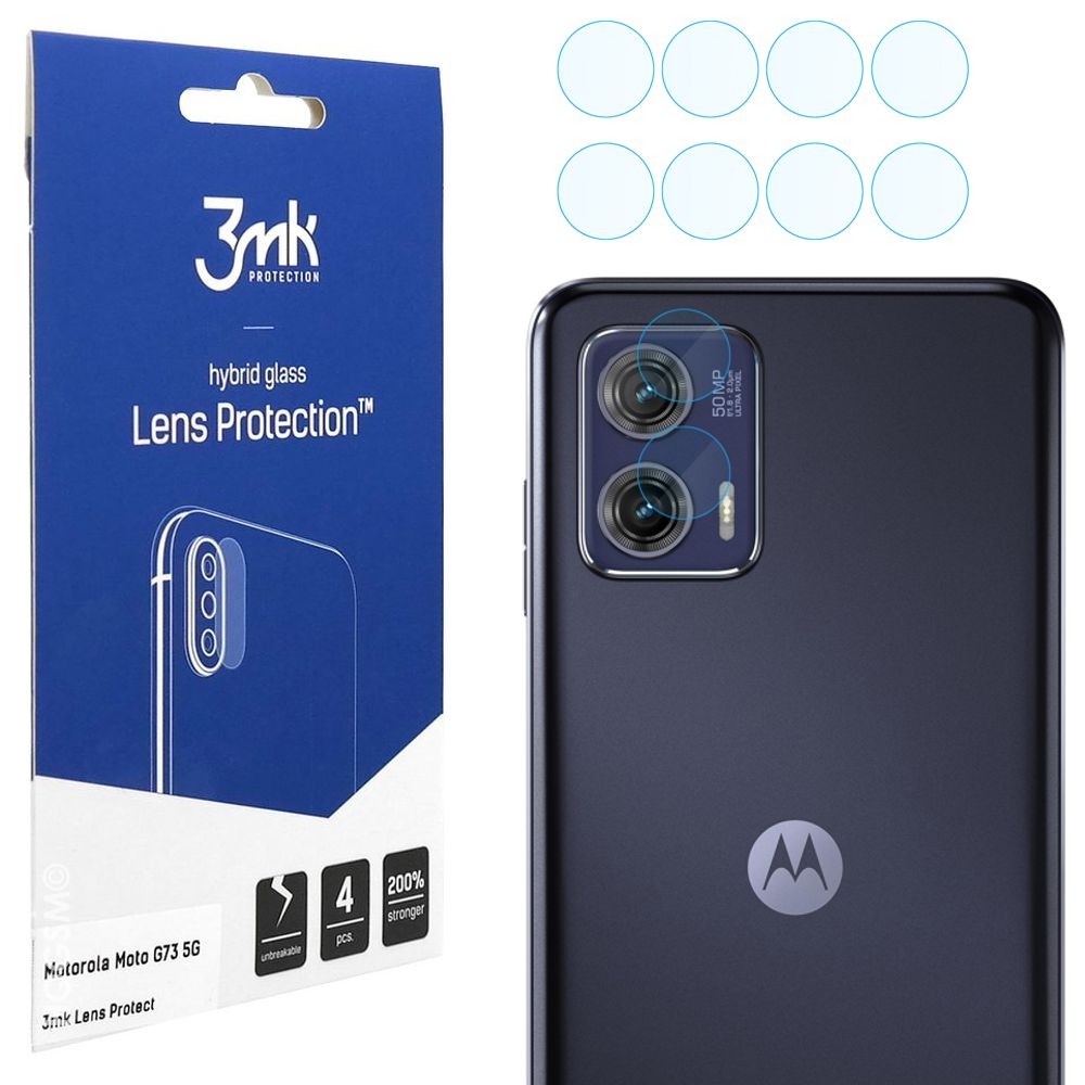 4x 3mk Lens Protection | Szkło Ochronne na Obiektyw Aparat do Motorola Moto G73 5G