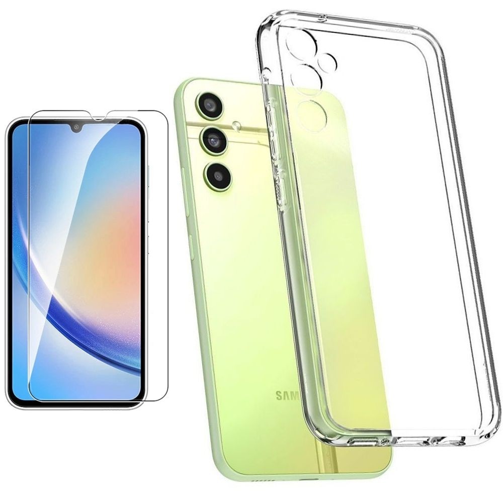 Etui SPIGEN Ultra Hybrid | Crystal Clear + SZKŁO do Samsung Galaxy A34 5G