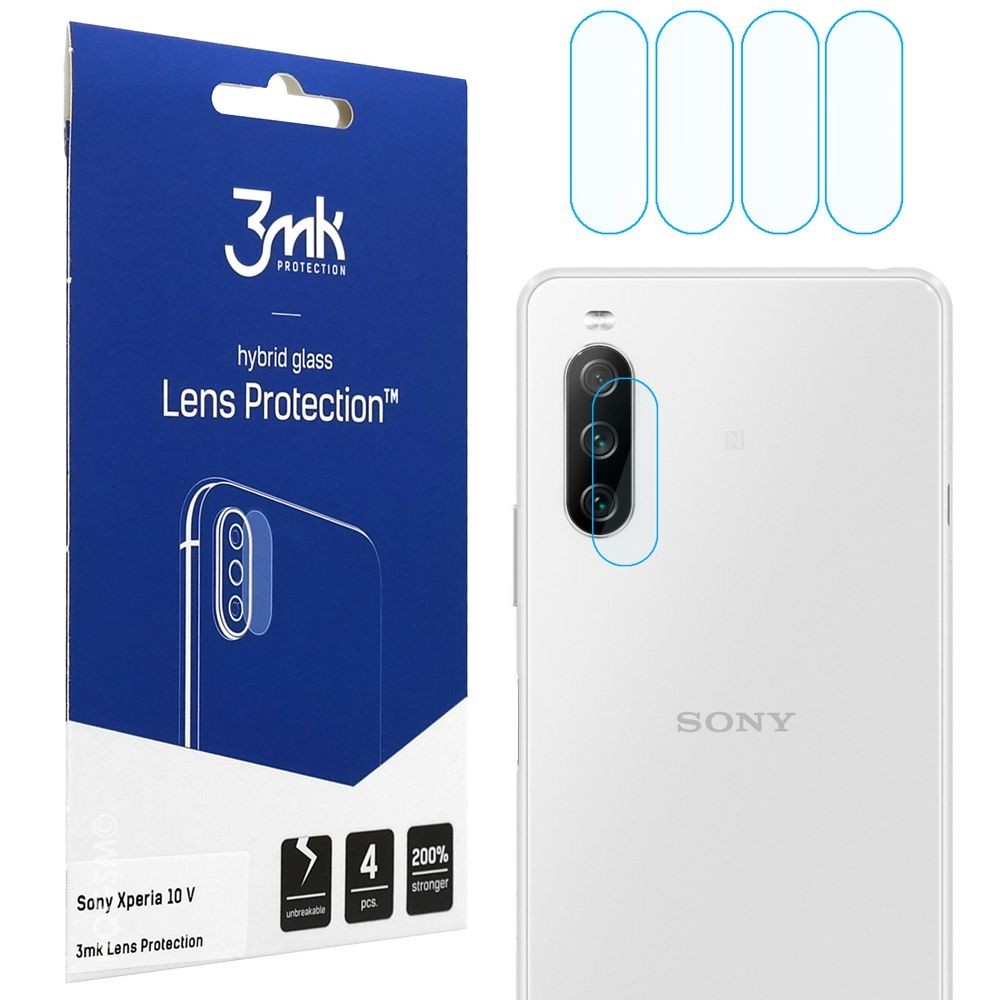 4x 3mk Lens Protection | Szkło Ochronne na Obiektyw Aparat do Sony Xperia 10 V