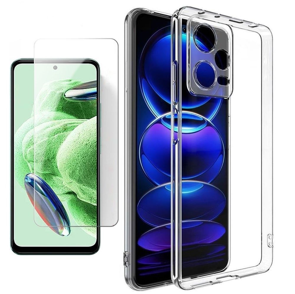 Etui 3mk Clear Case | Bezbarwne + SZKŁO do Xiaomi Redmi Note 12 Pro+ Plus 5G