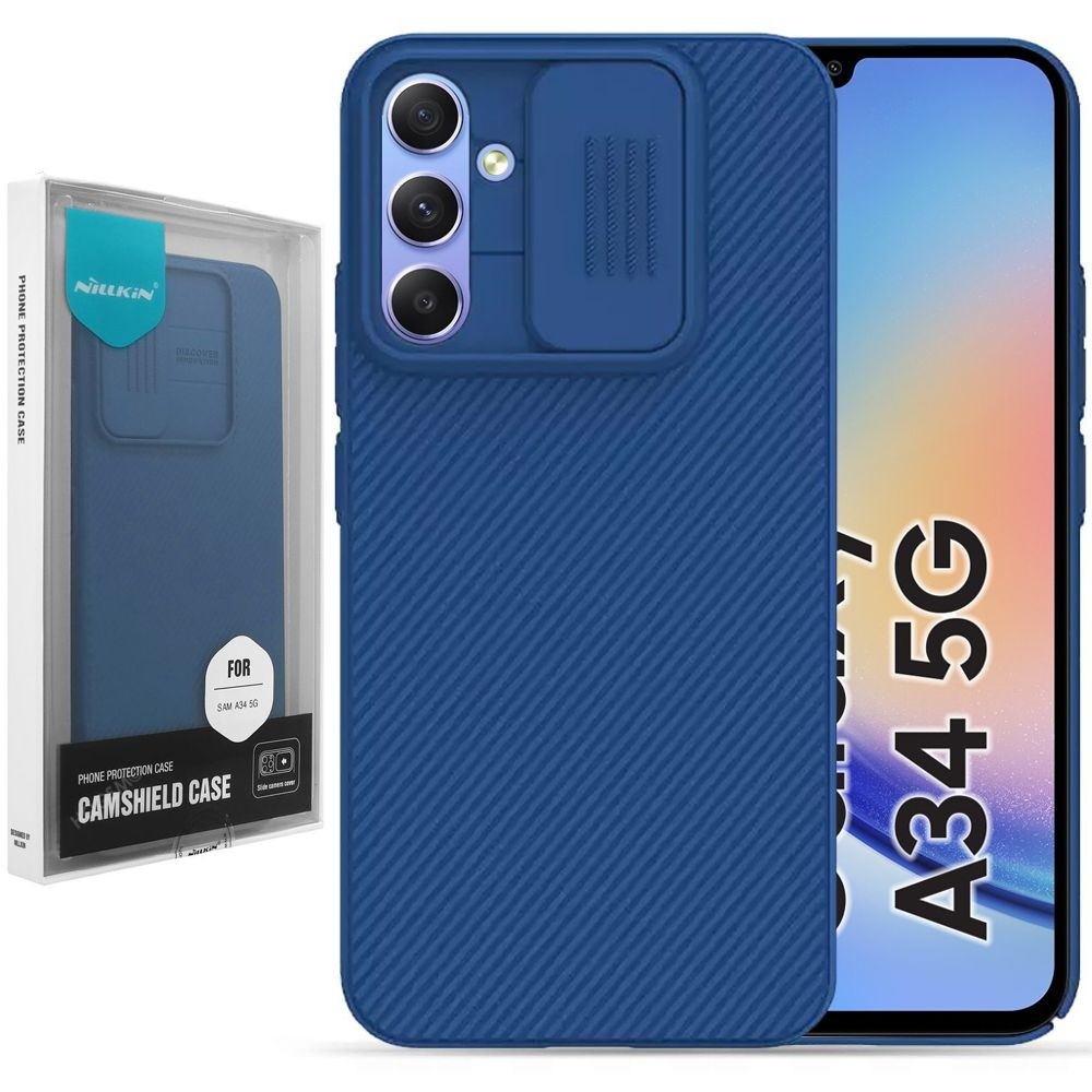 Etui NILLKIN CamShield | Niebieskie do Samsung Galaxy A34 5G