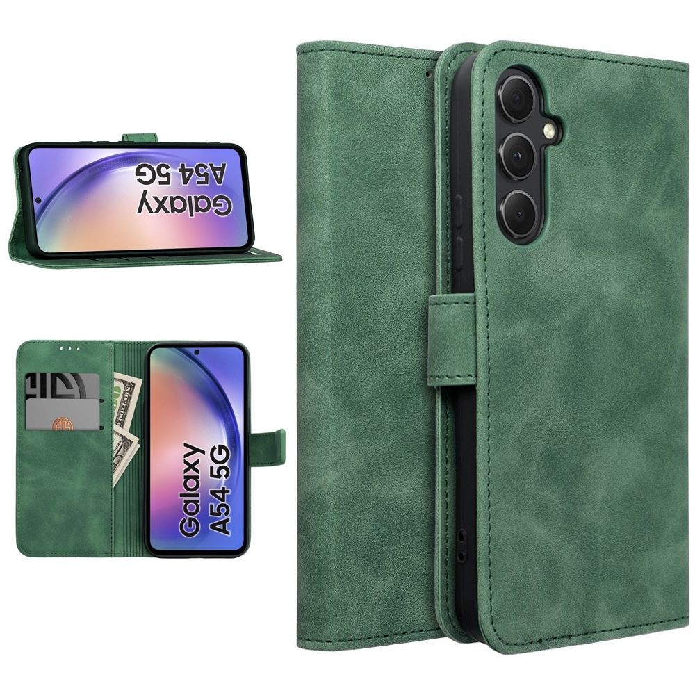 Etui z Klapką Wallet Case | Zielone do Samsung Galaxy A54 5G