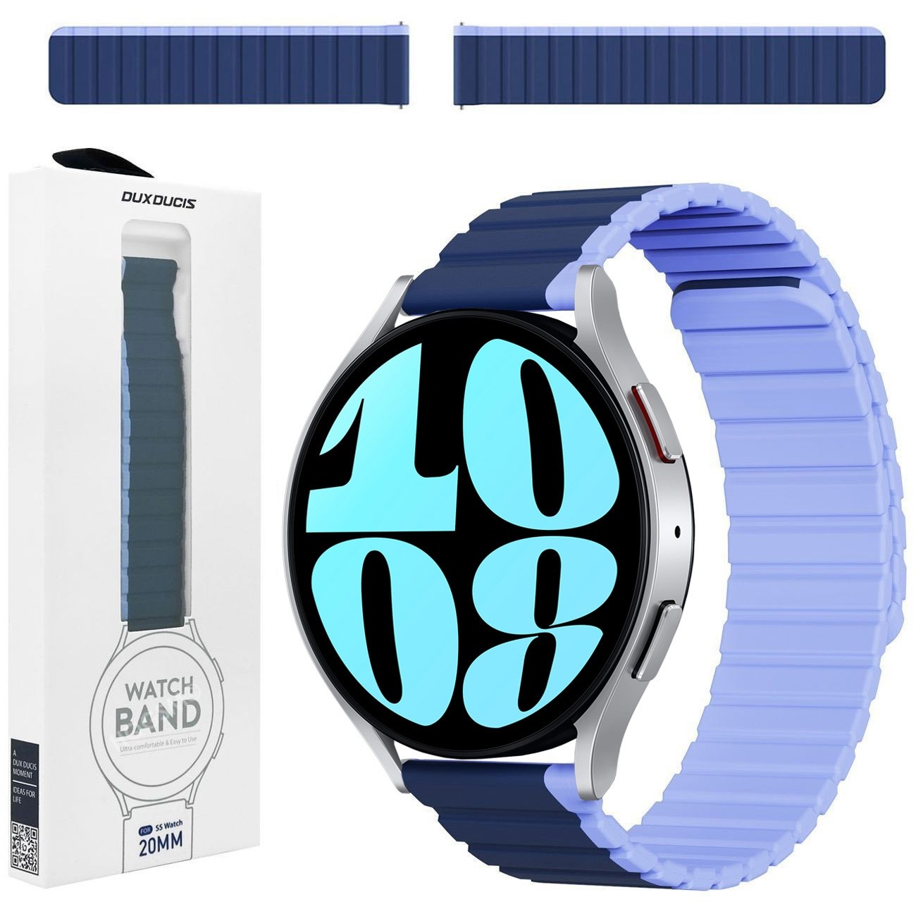 Dux Ducis | Magnetyczny Pasek Silikonowy | Lavender Blue do Samsung Galaxy Watch 6 40/44mm