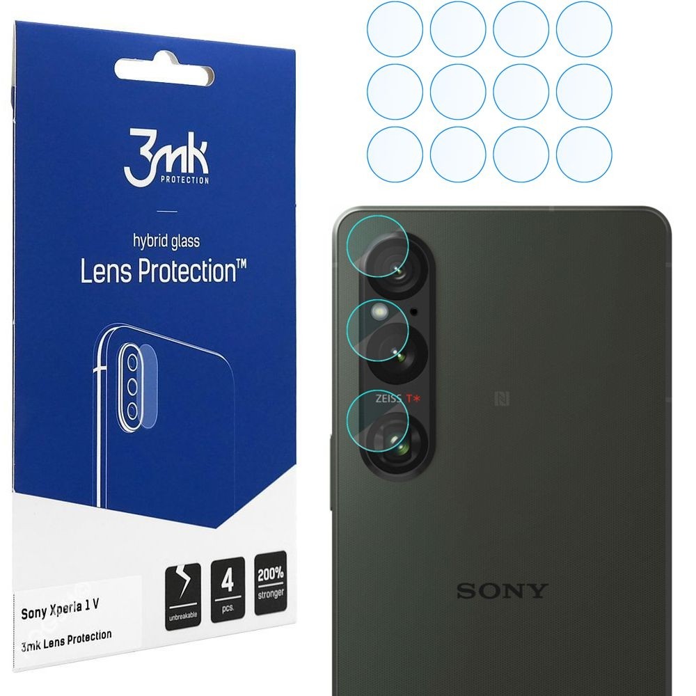 4x 3mk Lens Protection | Szkło Ochronne na Obiektyw Aparat do Sony Xperia 1 V