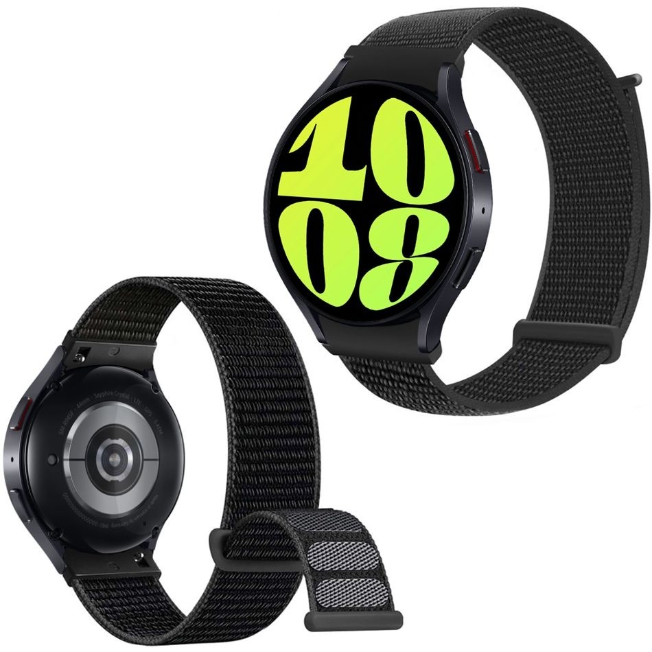 Pasek Fabric Band Velcro | Black do Samsung Galaxy Watch 6 40/44mm