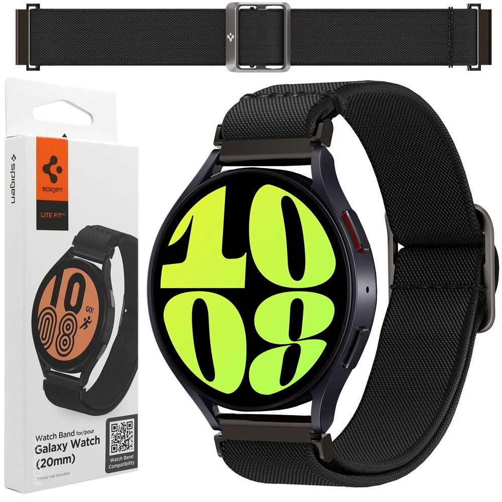 SPIGEN Fit Lite | Elastyczny Pasek | Black do Samsung Galaxy Watch 6 40/44mm