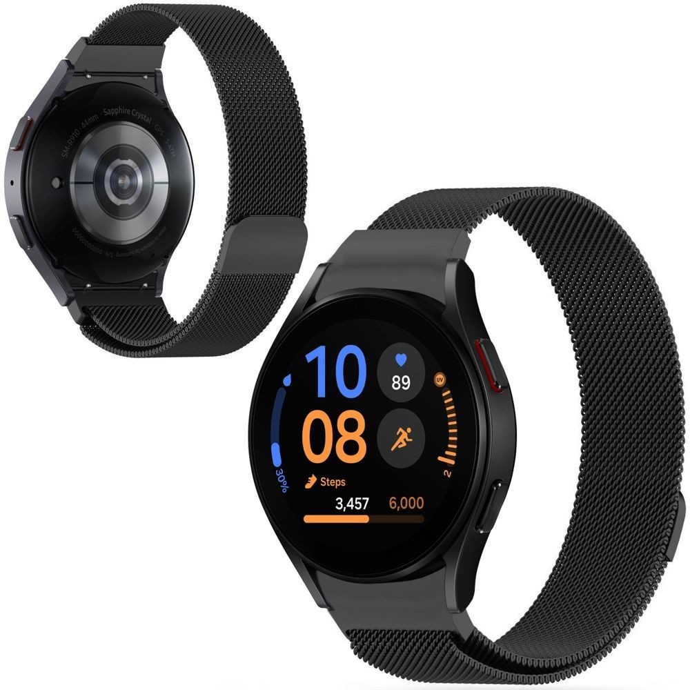 Pasek Siatka Milanese FIT Mesh Band | Black do Samsung Galaxy Watch FE