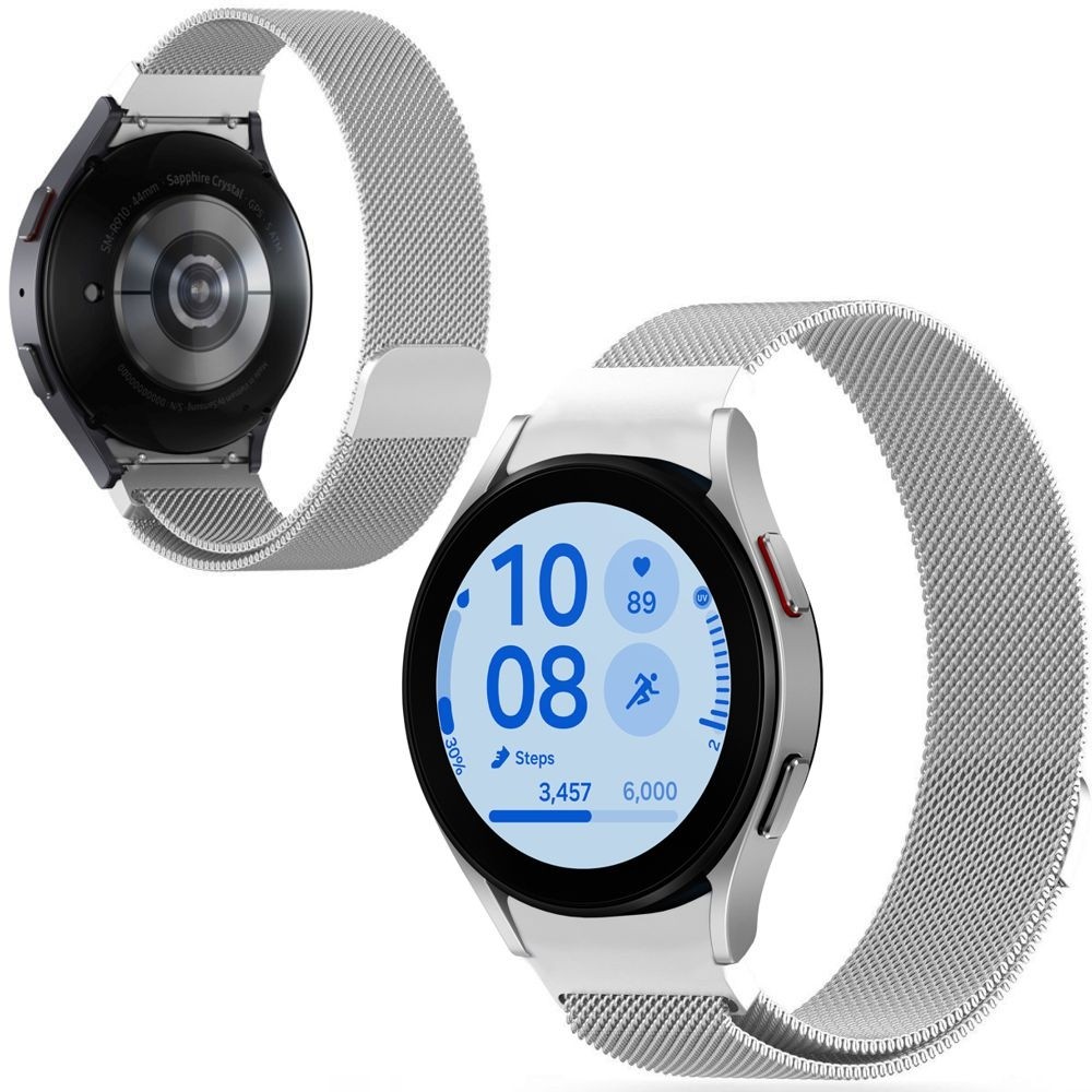 Pasek Siatka Milanese FIT Mesh Band | Silver do Samsung Galaxy Watch FE