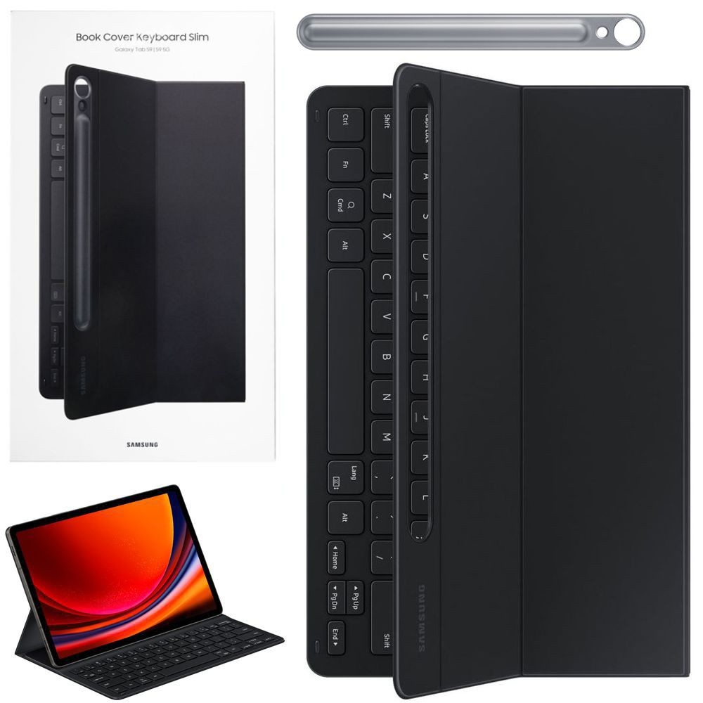 Oryginalne Etui Book Cover Keyboard Slim | Black do Samsung Galaxy Tab S9 11"