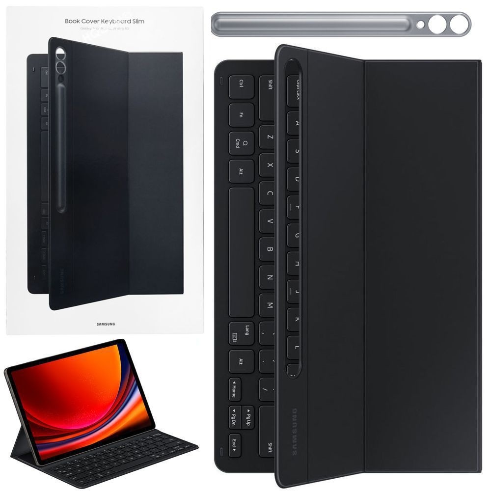 Oryginalne Etui Book Cover Keyboard Slim | Black do Samsung Galaxy Tab S9 Ultra 14.6"