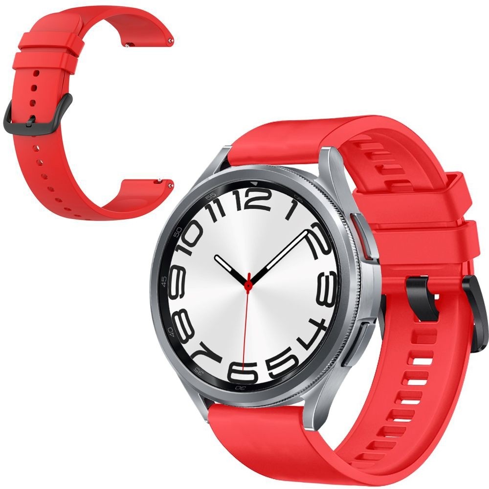 Pasek Silikonowy Strap One | Czerwony do Samsung Galaxy Watch 6 Classic 43/47mm