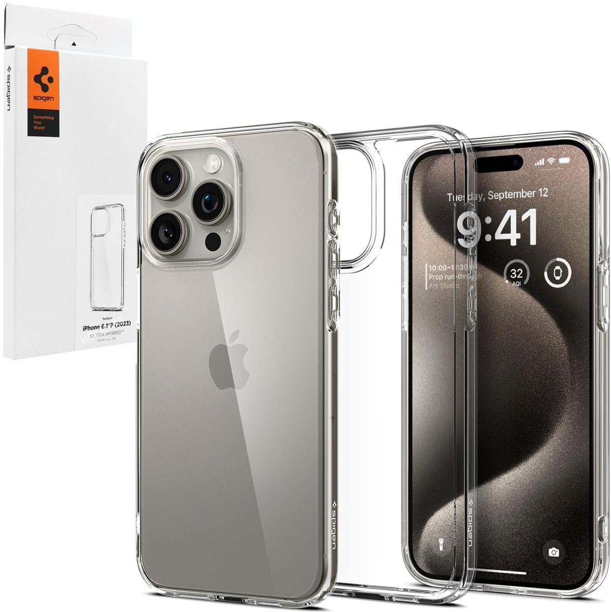 Etui SPIGEN Ultra Hybrid | Crystal Clear do Apple iPhone 15 Pro |