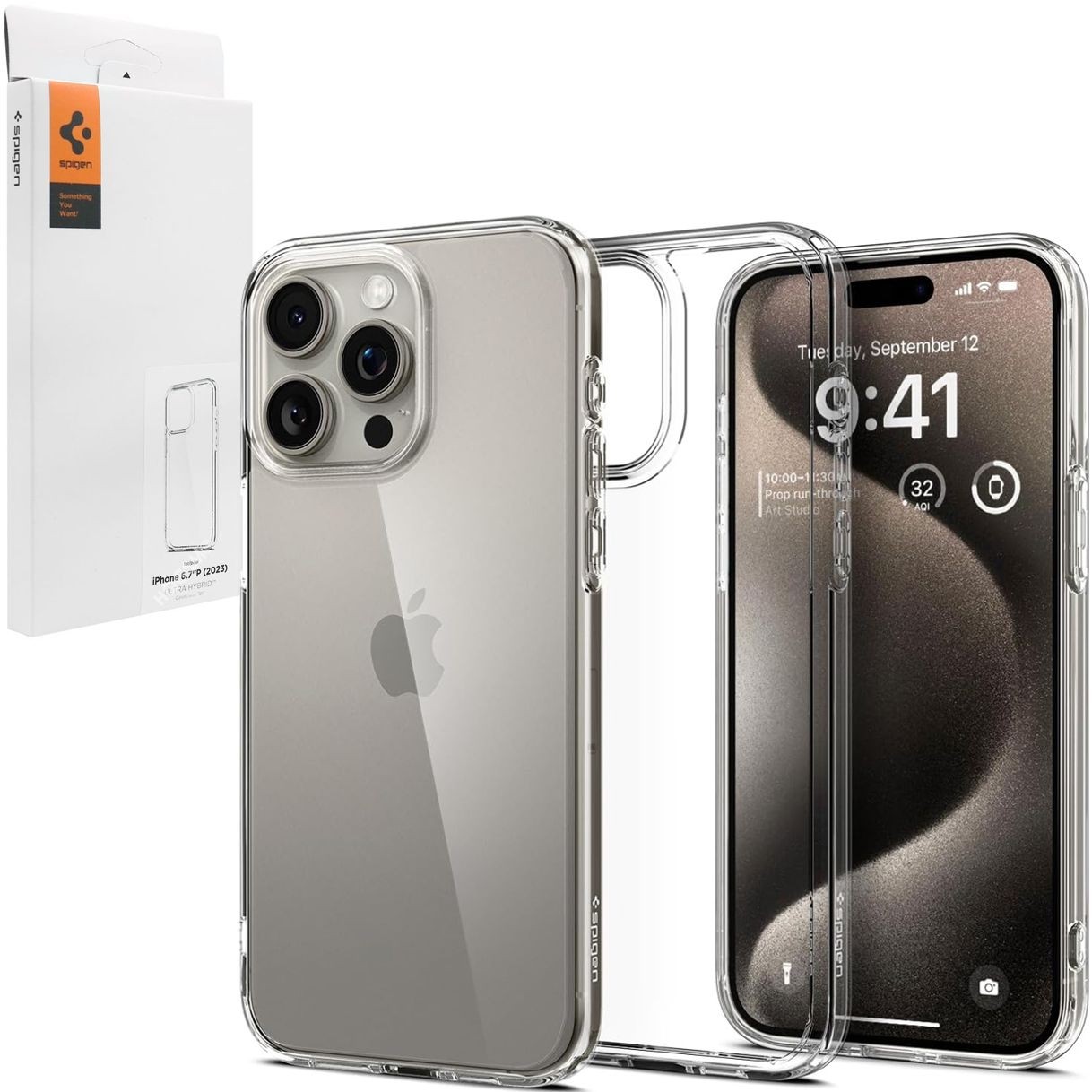 Etui SPIGEN Ultra Hybrid | Crystal Clear do Apple iPhone 15 Pro Max