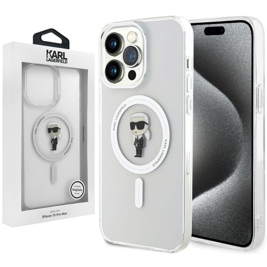 Etui Karl Lagerfeld HardCase MagSafe | Karl | Clear do Apple iPhone 15 Pro Max
