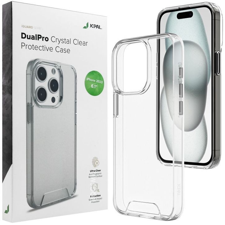 Etui JCPAL DualPro Case | Crystal Clear do Apple iPhone 15 |