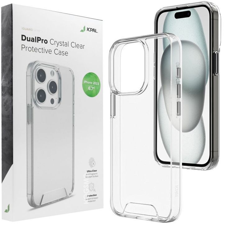 Etui JCPAL DualPro Case | Crystal Clear do Apple iPhone 15 Plus