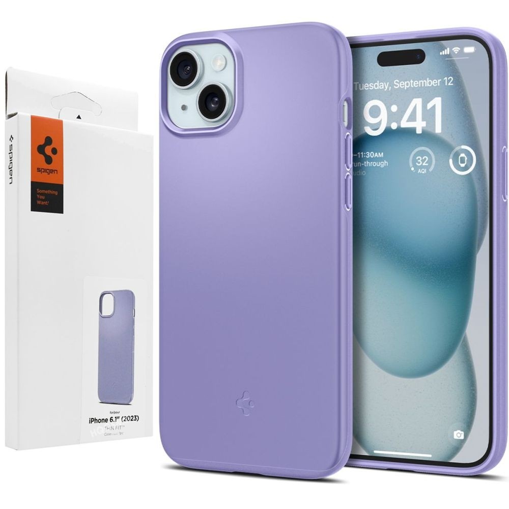 Etui SPIGEN Thin Fit | Iris Purple do Apple iPhone 15 |