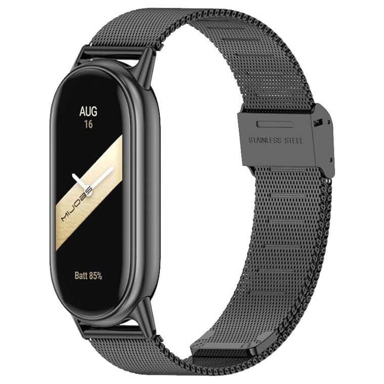 Pasek Siatka Milanese Mesh Band | Black do Xiaomi Mi Band 9 / 8 / NFC