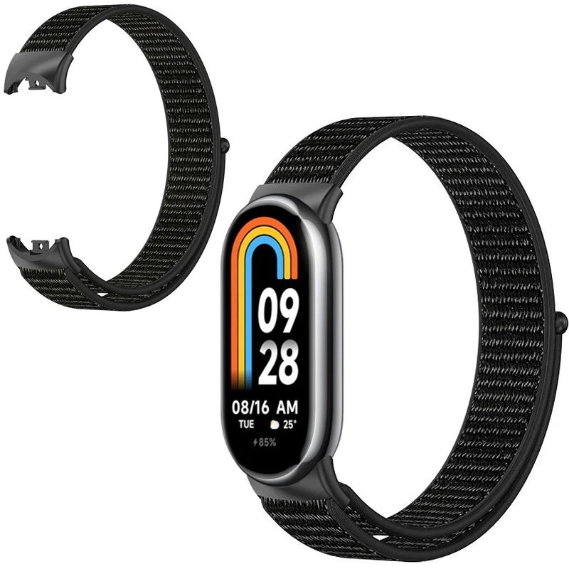 Sportowy Pasek NYLON Velcro | Black do Xiaomi Mi Band 9 / 8 / NFC