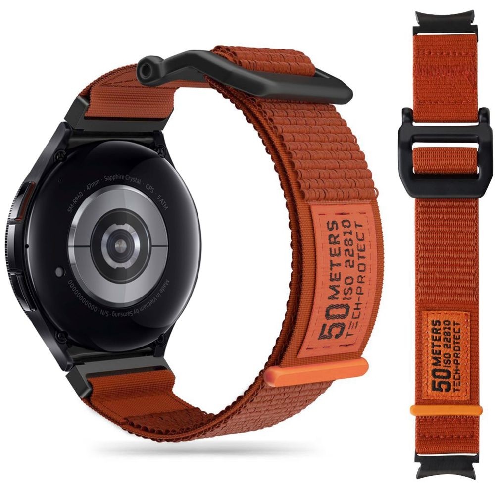 Pasek ACTIVE Strap Nylon | Pomarańczowy do Samsung Galaxy Watch 6 / Classic