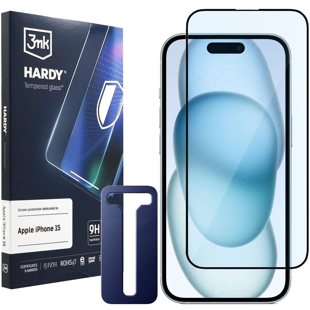 3mk HARDY | Szkło Hartowane 9H do Apple iPhone 15 |