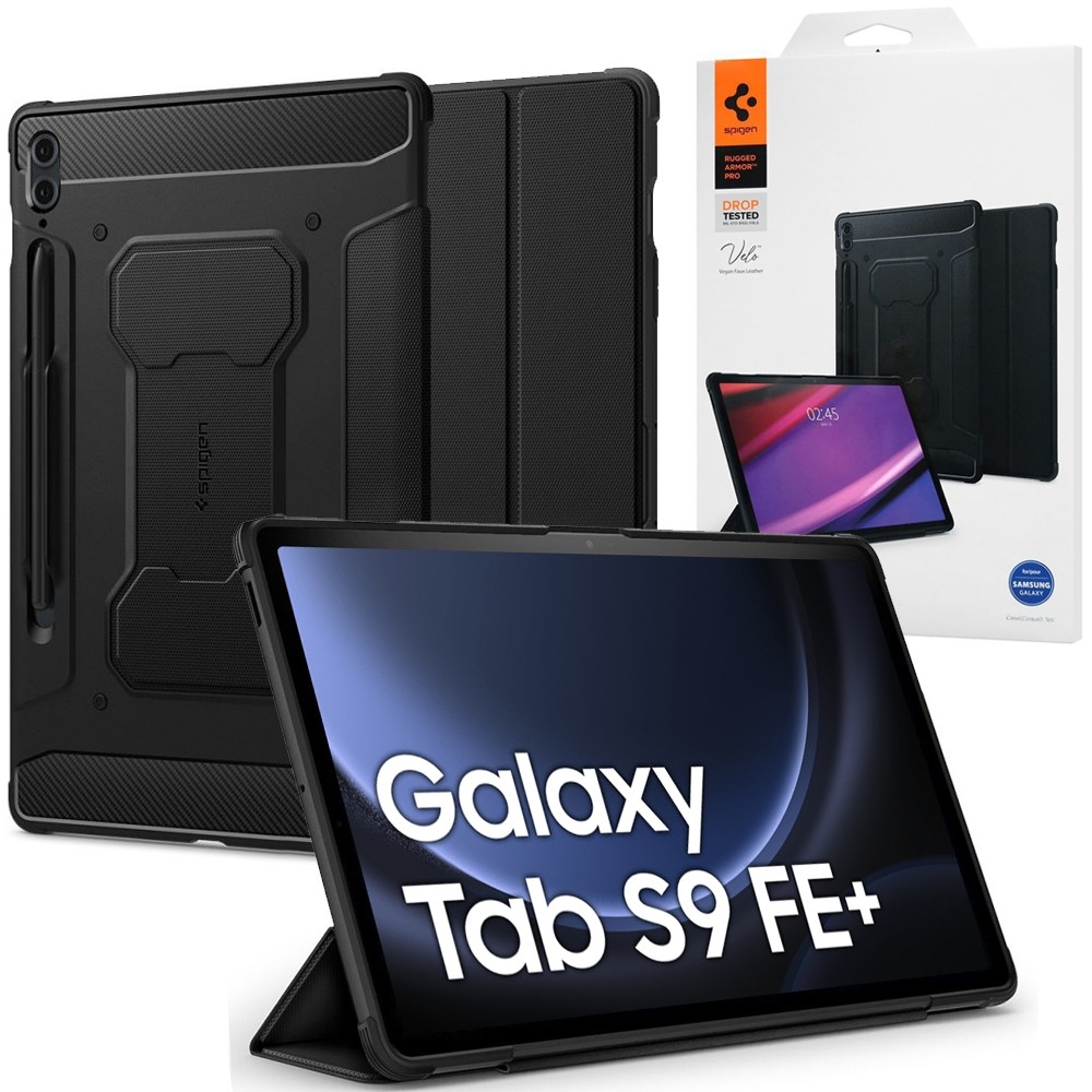 Etui SPIGEN Rugged Armor PRO | Black do Samsung Galaxy Tab S9 FE+ Plus 12.4"