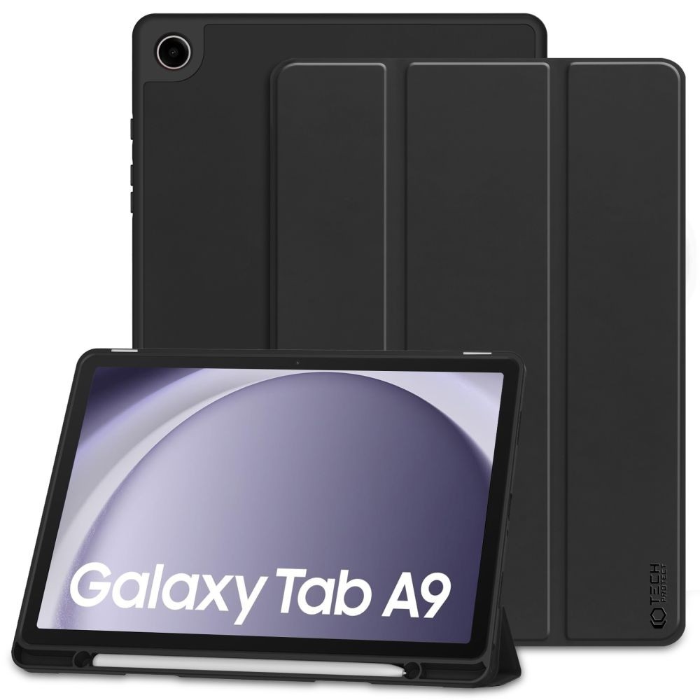 Zamykane Etui Smart Case SC PEN | Czarne do Samsung Galaxy Tab A9 8.7 X110/X115