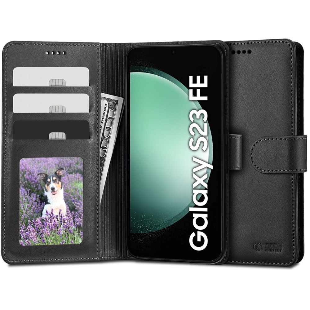 Etui z Klapką Wallet Case | Czarne do Samsung Galaxy S23 FE