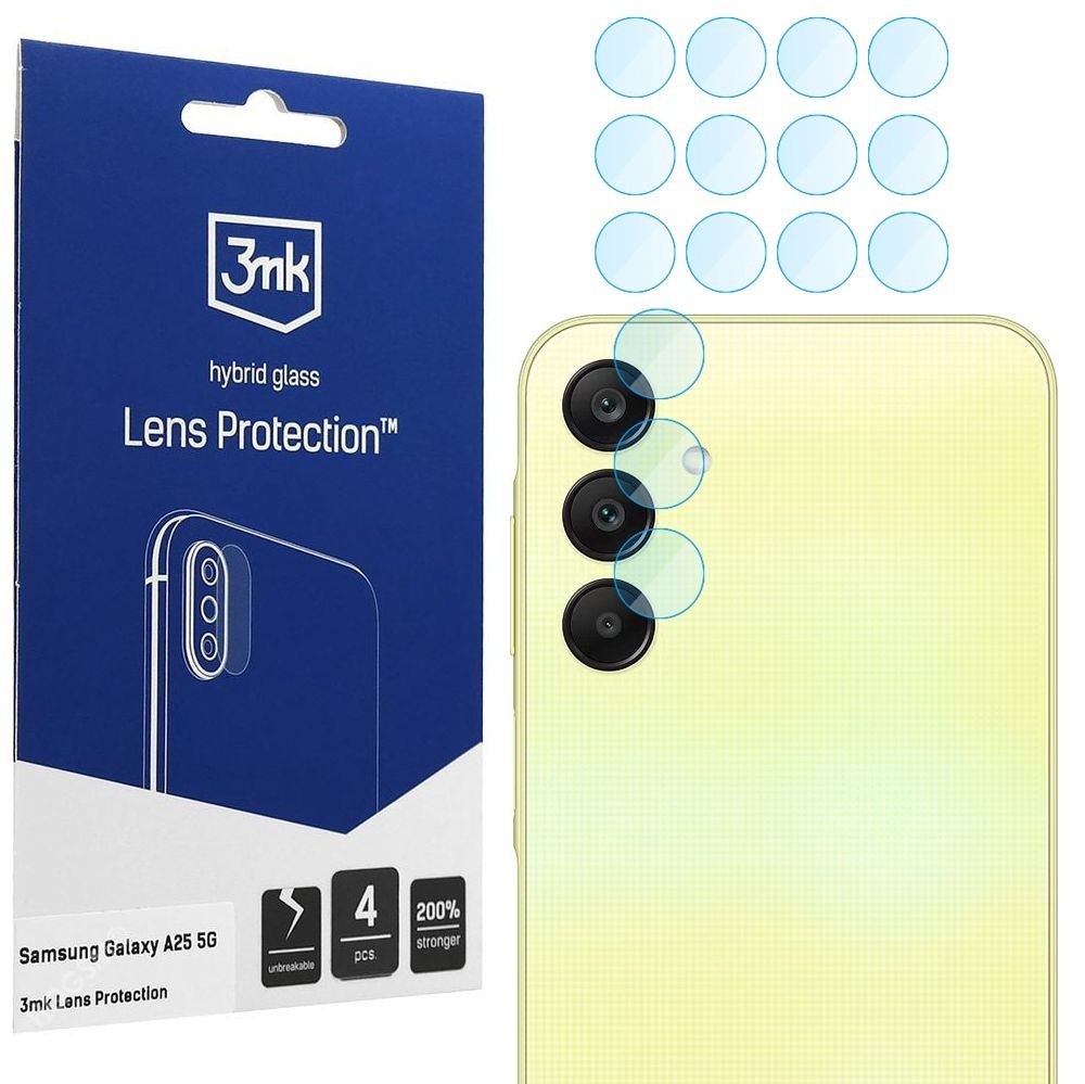 4x 3mk Lens Protection | Szkło Ochronne na Obiektyw Aparat do Samsung Galaxy A25 5G