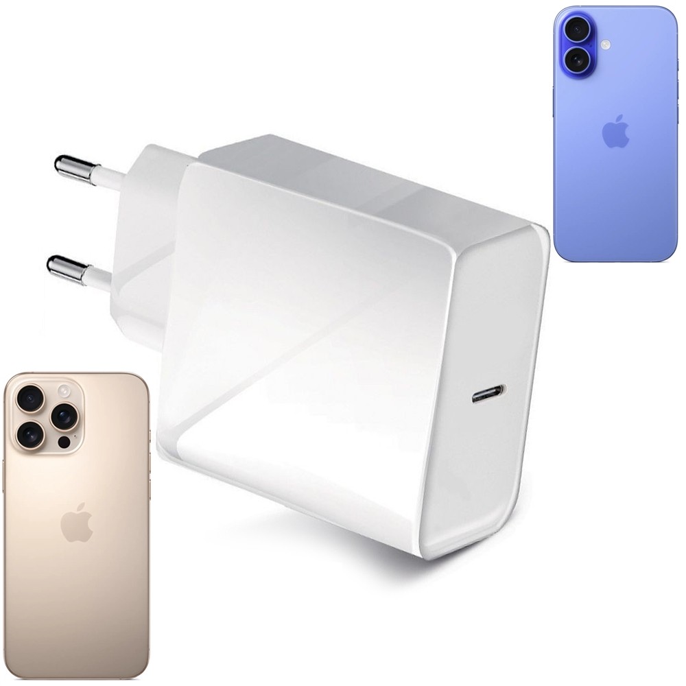 Forcell | Szybka Ładowarka Sieciowa USB-C PD QC 4.0 | 45W | Biała do Apple iPhone 16 / Plus / Pro / Pro Max