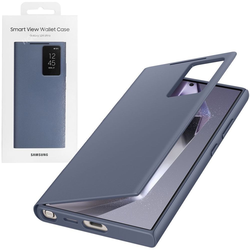 Oryginalne Etui Smart View Wallet Case | Fioletowe do Samsung Galaxy S24 Ultra