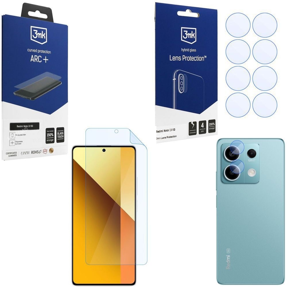 FOLIA 3mk Curved Protection ARC+ 4x APARAT Lens Protection do Xiaomi Redmi Note 13 5G