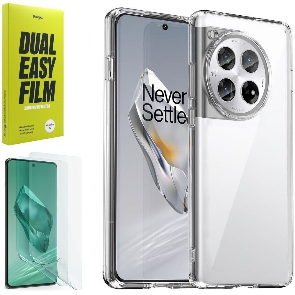Etui 3mk Clear Case | Bezbarwne + 2x FOLIA Ringke do OnePlus 12