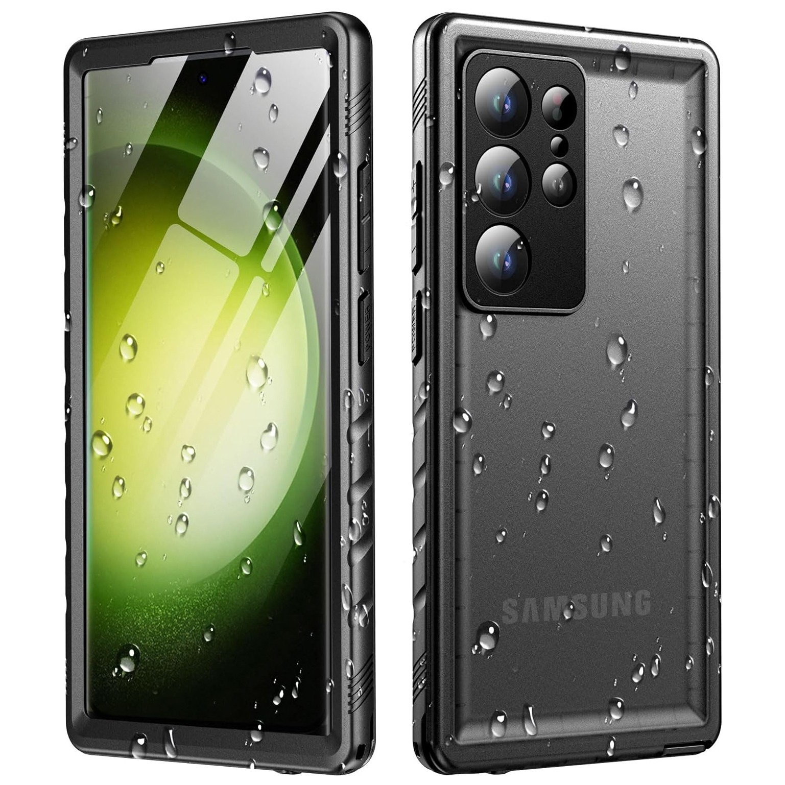 Pancerne Wodoodporne Etui | Czarne do Samsung Galaxy S24 Ultra