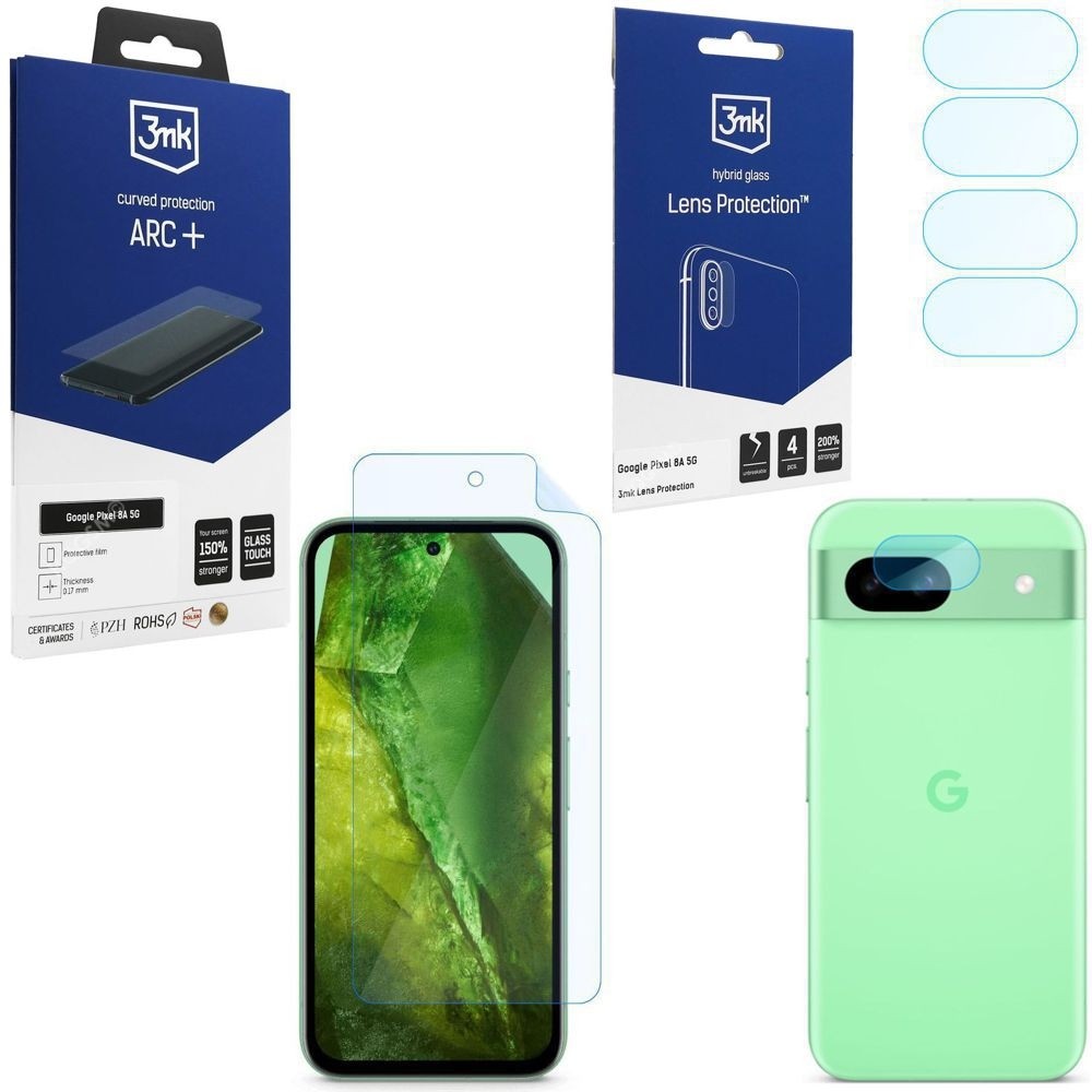 FOLIA 3mk Curved Protection ARC+ 4x APARAT Lens Protection do Google Pixel 8a