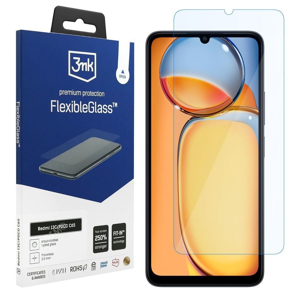 3mk Flexible Glass | Nietłukące Szkło Hybrydowe do Xiaomi Redmi 13C / POCO C65