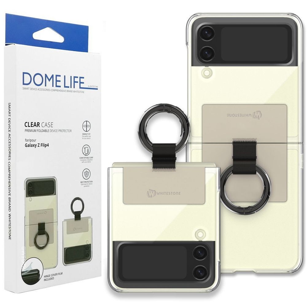 Etui DOME Clear Case RING | Beige do Samsung Galaxy Z Flip4