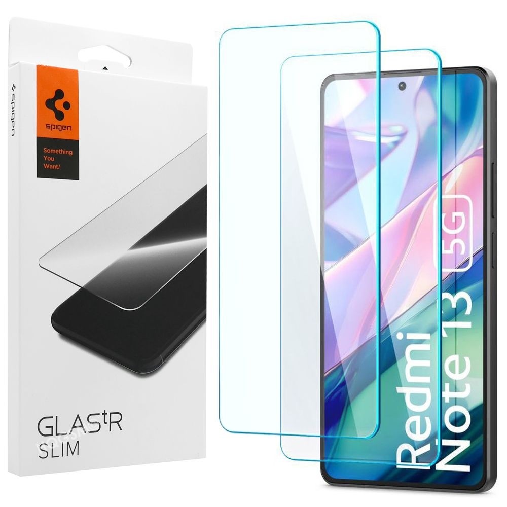 2x Szkło Hartowane SPIGEN GLAS.tR Slim do Xiaomi Redmi Note 13 5G