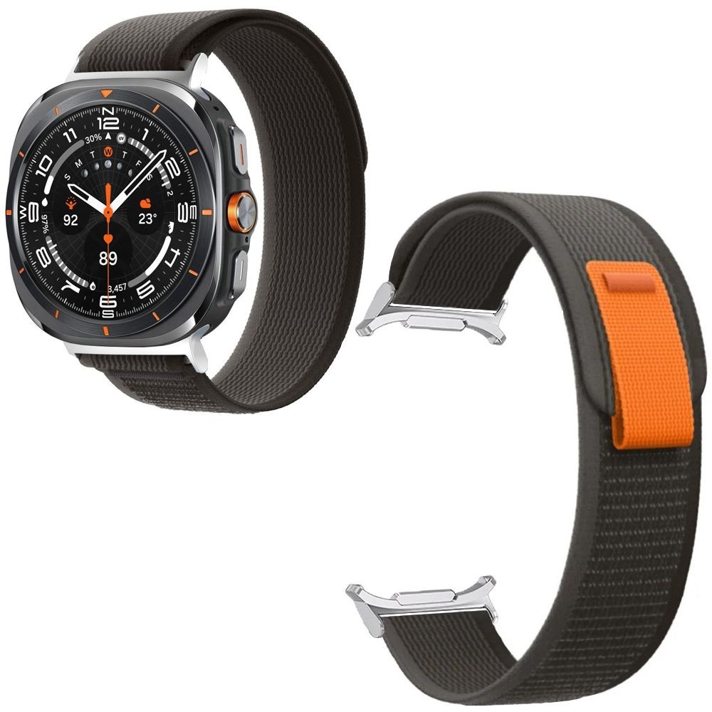 Pasek Velcro Nylon | Black Orange do Samsung Galaxy Watch Ultra