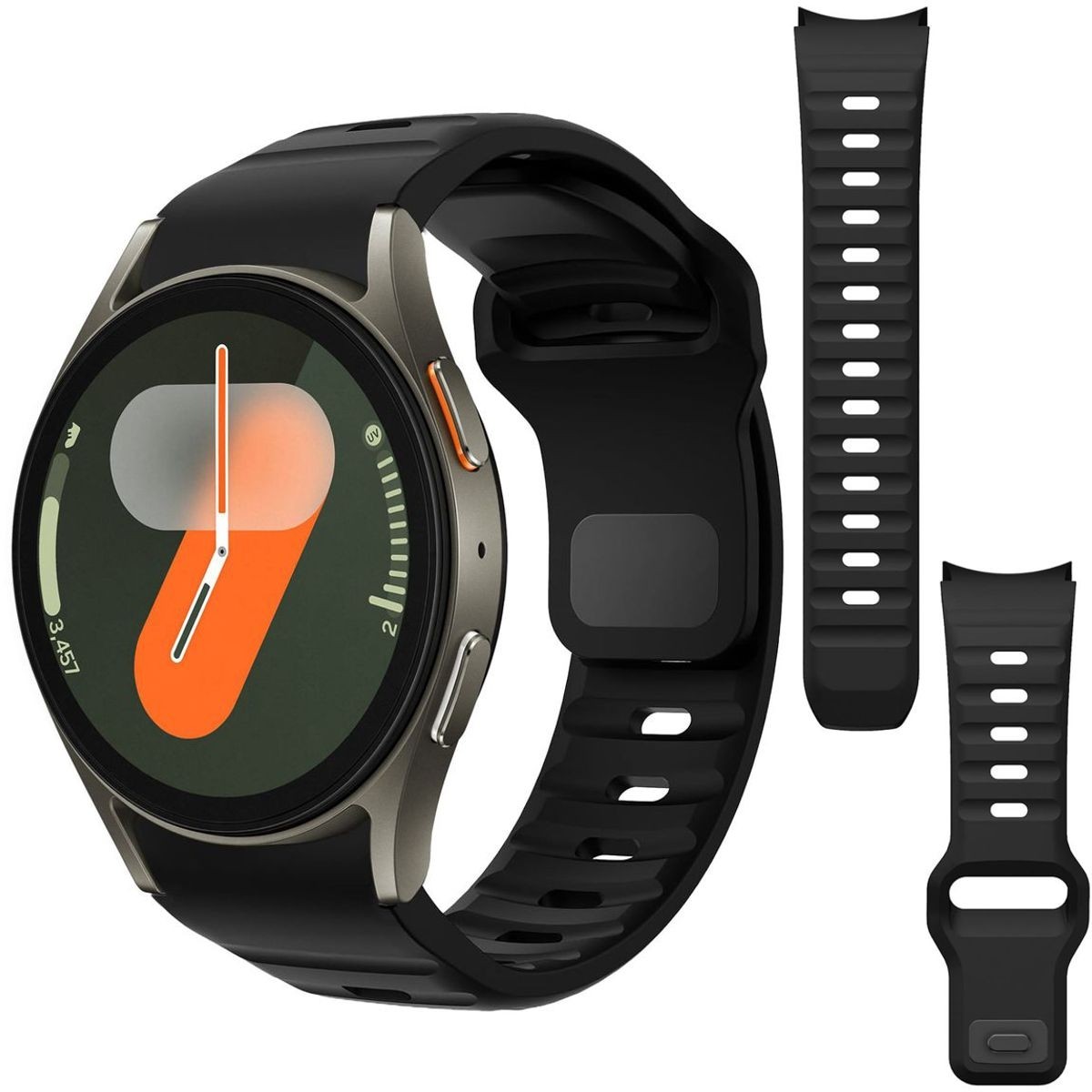 Pasek Sport Strap Fit | Czarny do Samsung Galaxy Watch 7 / FE / 6 / 5 / 4