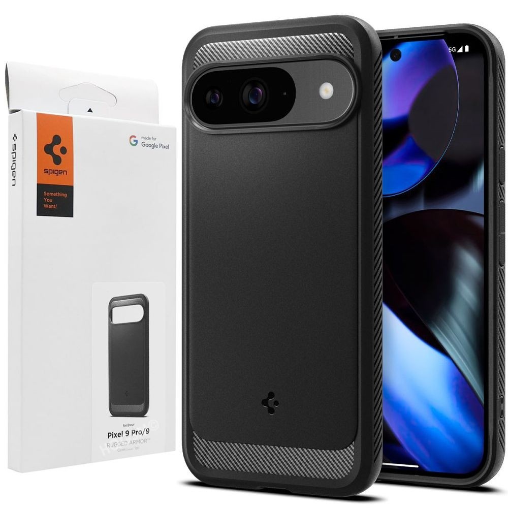 Etui SPIGEN Rugged Armor | Black do Google Pixel 9 / 9 Pro