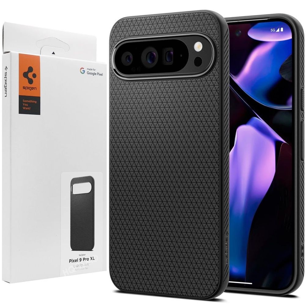 Etui SPIGEN Liquid Air | Matte Black do Google Pixel 9 Pro XL